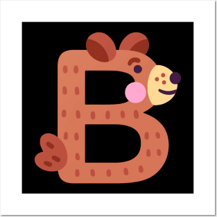 Letter B animal alphabet back to school Posters and Art